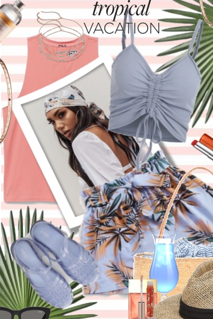 Tropical Vacation Trends- Combinazione di moda