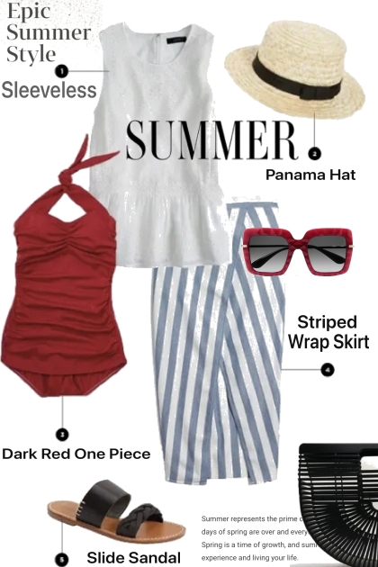 Epic Summer Style in Red- combinação de moda