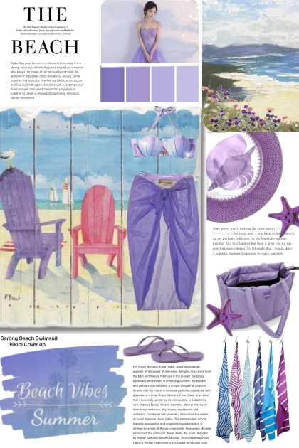 Beach Vibes in Summer Purple- Fashion set