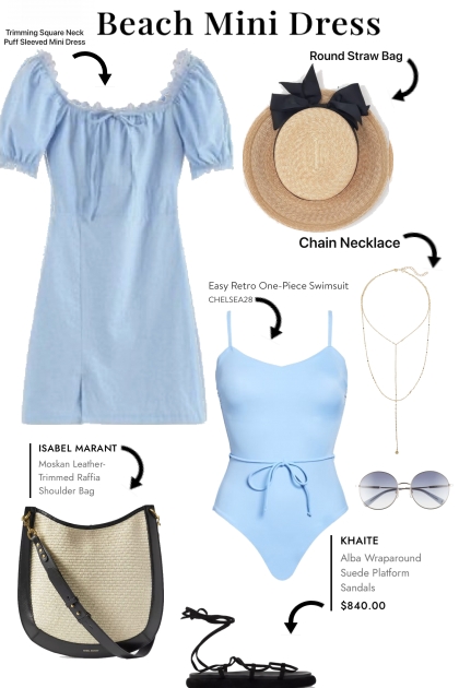 Beach Mini Dress- Combinazione di moda