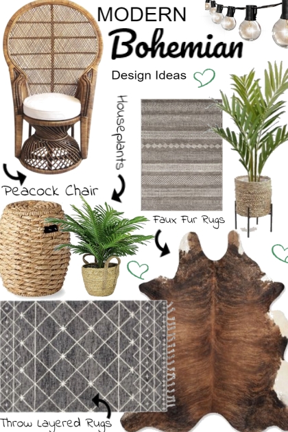 Modern Bohemian Design Ideas- Modekombination