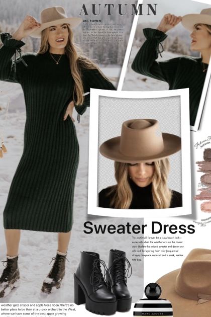 Autumn Sweater Dress- Fashion set
