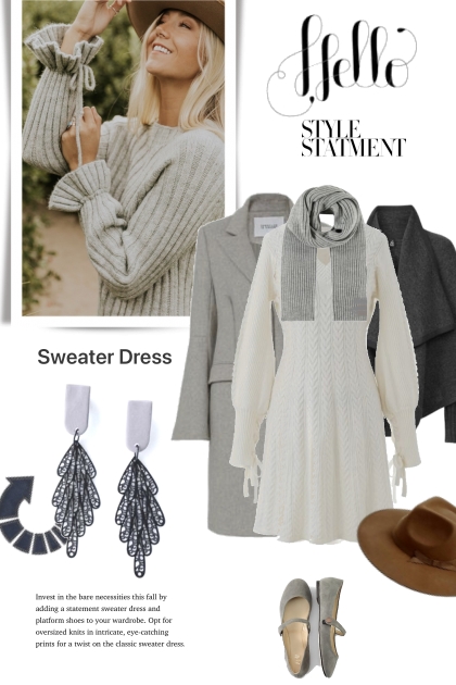 Hello Sweater Dress- Fashion set