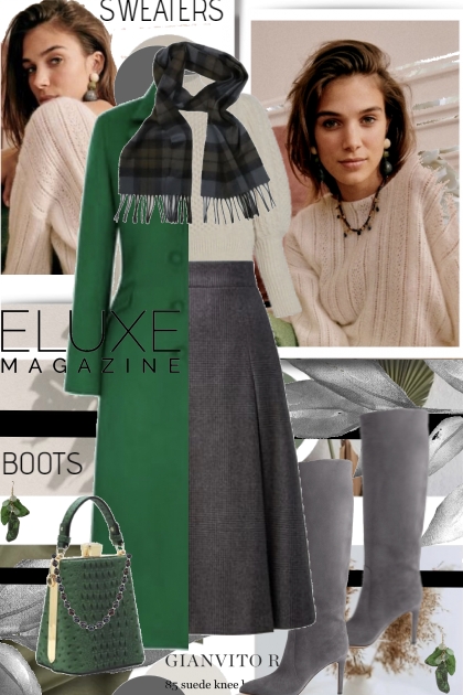 Autumn Sweaters and Boot Trends- combinação de moda