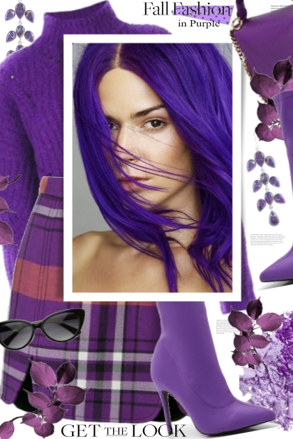 Fall Fashion in Purple- Modna kombinacija