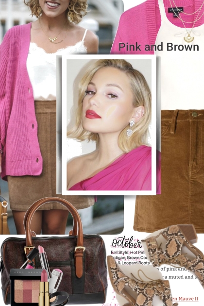 October Pink and Brown- Fashion set