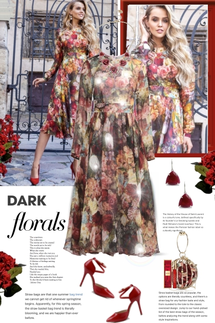 Dark Florals- combinação de moda