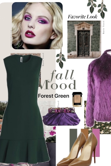 Fall Mood in Forest Green- Модное сочетание