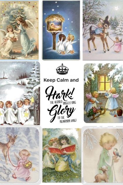 Keep Calm and Hark the Herald Angels Sing- combinação de moda
