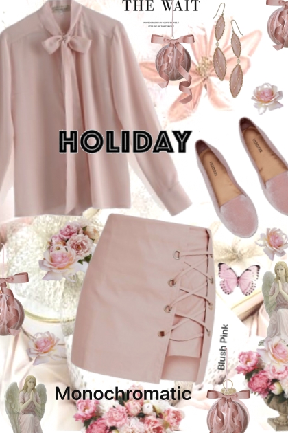 Holiday Monochromatic Blush Pink- Modna kombinacija