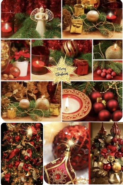 Merry Christmas Red and Gold- Combinazione di moda