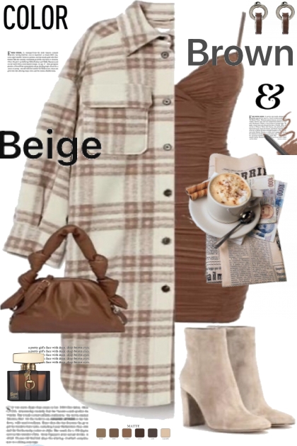 Fun with Brown and Beige- combinação de moda