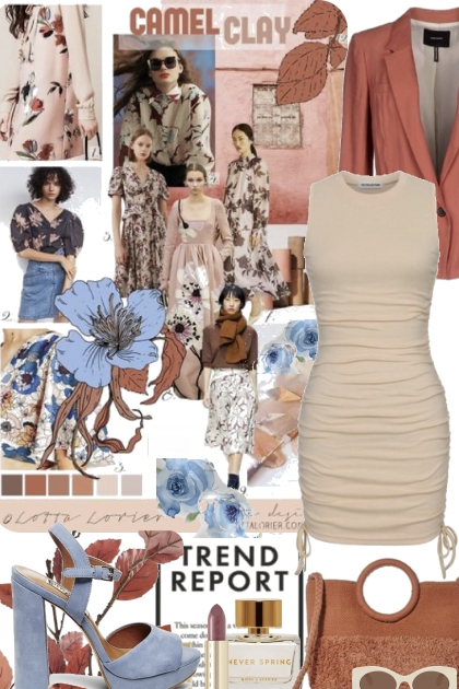 Camel Clay and Blue Trend Report- combinação de moda