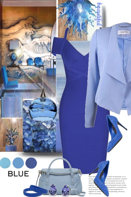 Beautiful Shades of Blue- Fashion set