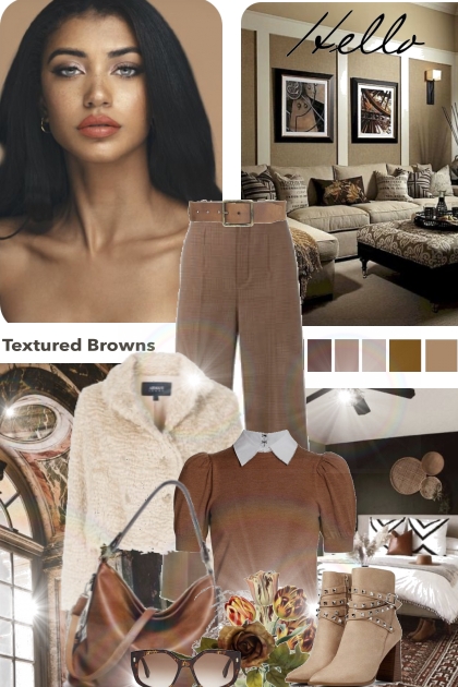 Textured Browns- Modna kombinacija