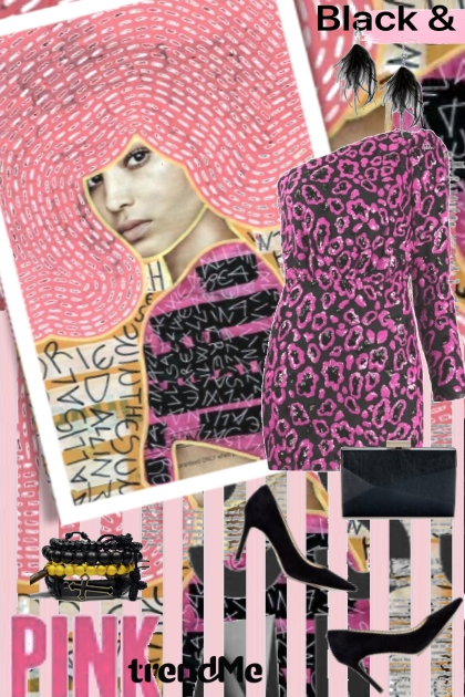 Black and Pink trendMe- combinação de moda