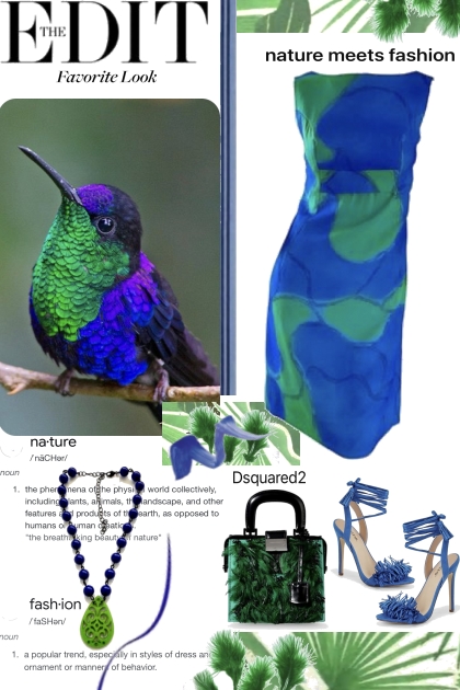 Nature Meets Fashion Green and Blue- Модное сочетание