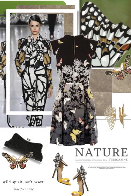 Nature Meets Fashion with Butterflies- Fashion set