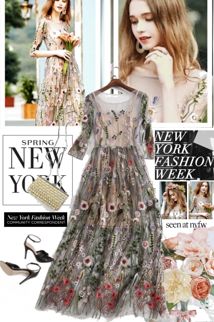 Spring New York Fashion Week - Combinaciónde moda