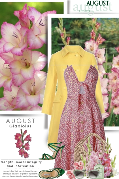 August Gladioli Flowers- Fashion set