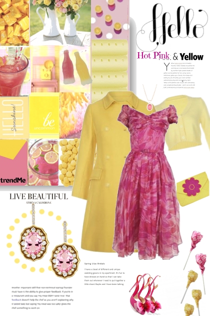 Hello Hot Pink and Yellow- Modekombination