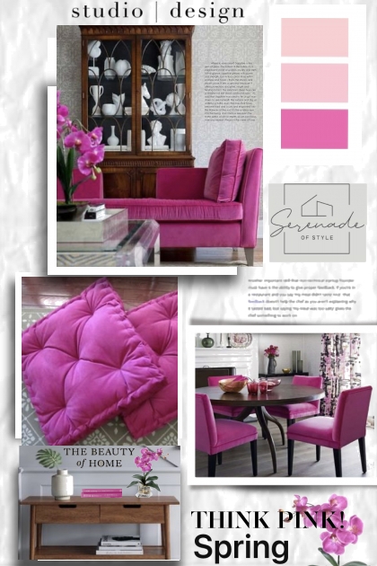 Hot Pink Interior Design- Combinazione di moda