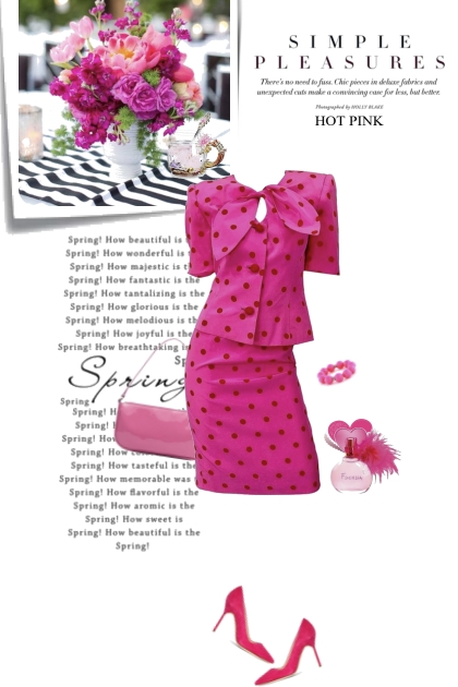 Simple Pleasures in Hot Pink- Combinazione di moda