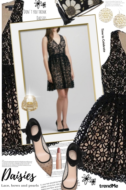 Time To Celebrate in Black Lace Daisies- Modekombination