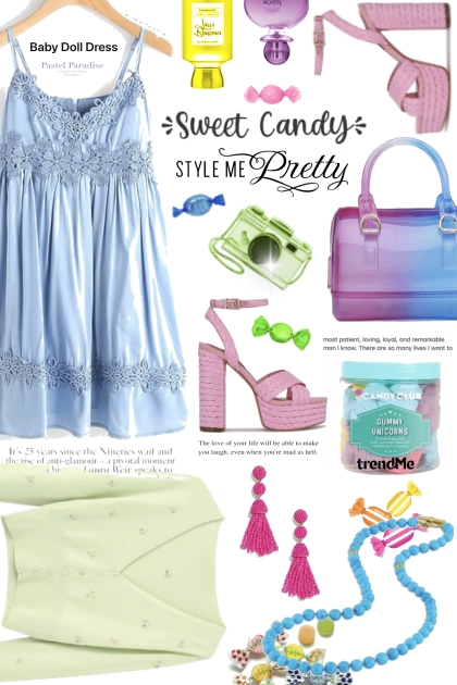 Baby Doll Dress in Sweet Candy Colors