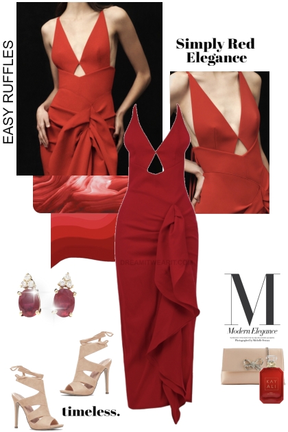 Simply Red Elegance- Combinaciónde moda