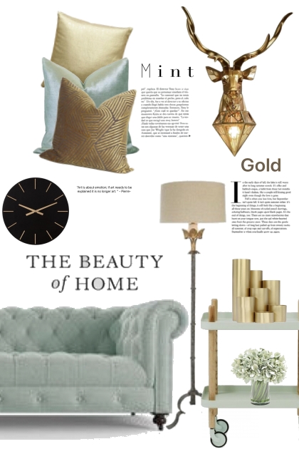 The Beauty of Home in Mint and Gold
