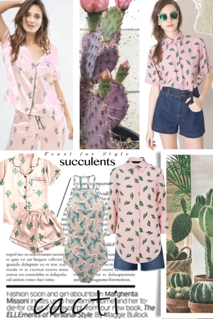 Succulents and Cacti Print Trends- Модное сочетание