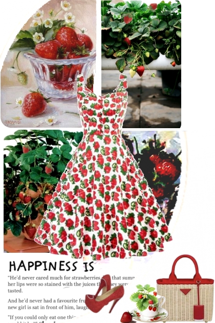 Happiness is Strawberries- combinação de moda