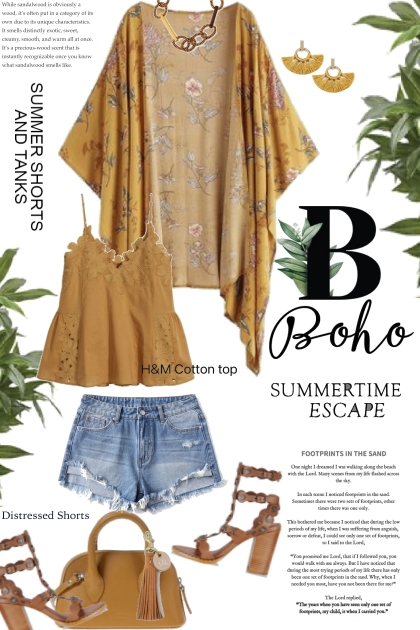 Boho Summertime Escape in Shorts and Tanks - combinação de moda