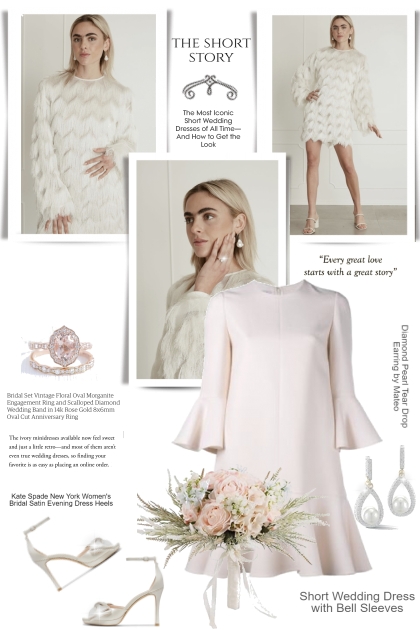 The Short Wedding Dress Story- combinação de moda