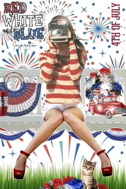 RED WHITE AND BLUE INSPIRATION- Fashion set