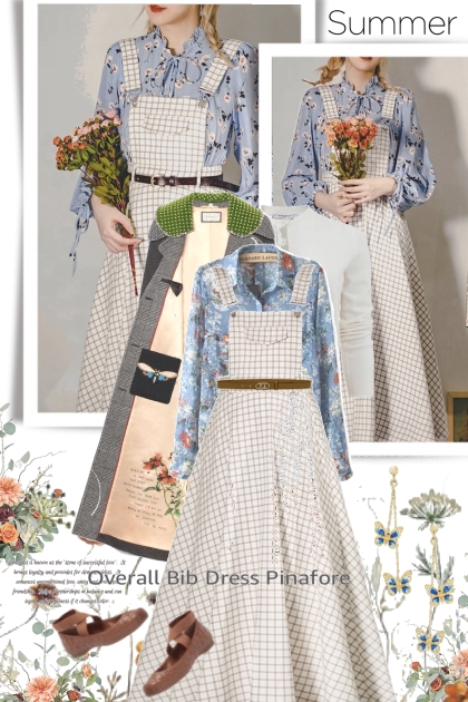 SUMMER OVERALL BIB DRESS- combinação de moda