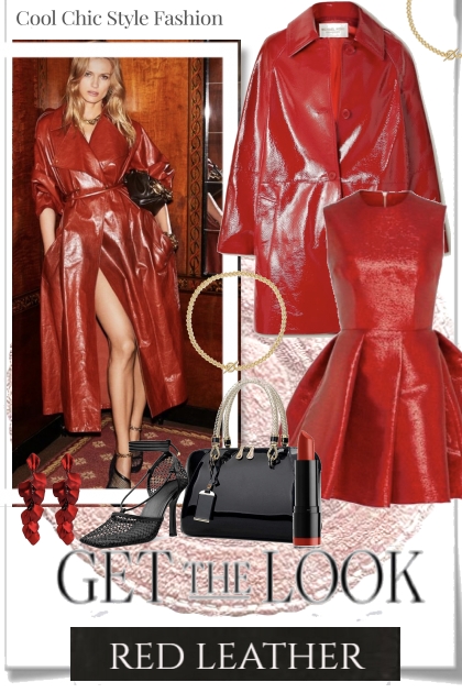Cool Chic Style Fashion in Red Leather