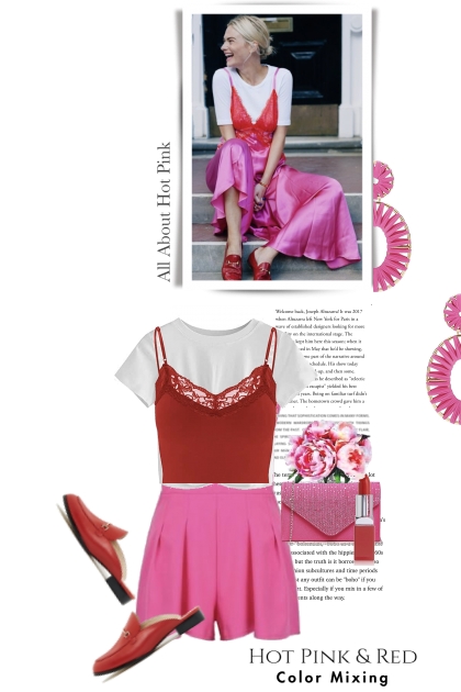 All About Hot Pink- Fashion set