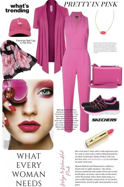 Pretty in Hot Pink- combinação de moda