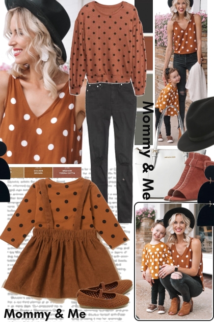 Mommy and Me in Polka Dots- Fashion set
