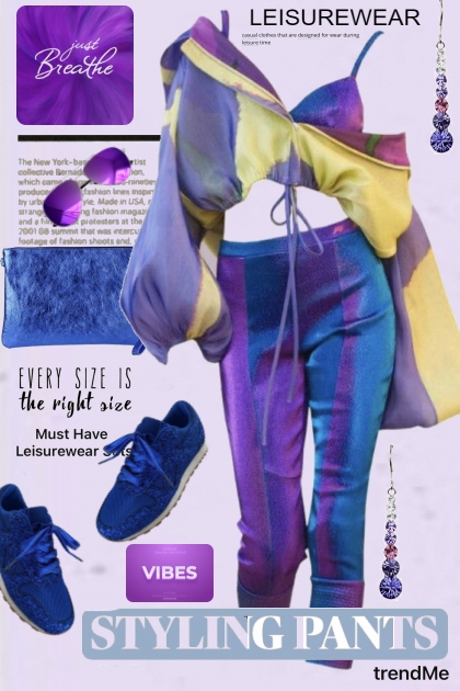 leisurewear in Blue and Purple- Combinazione di moda