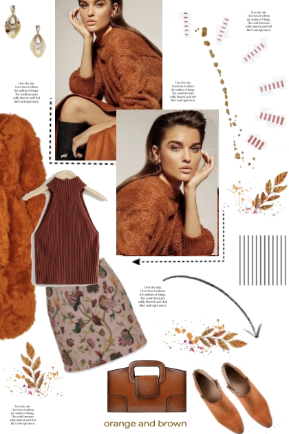 Fall for Orange and Brown- Fashion set