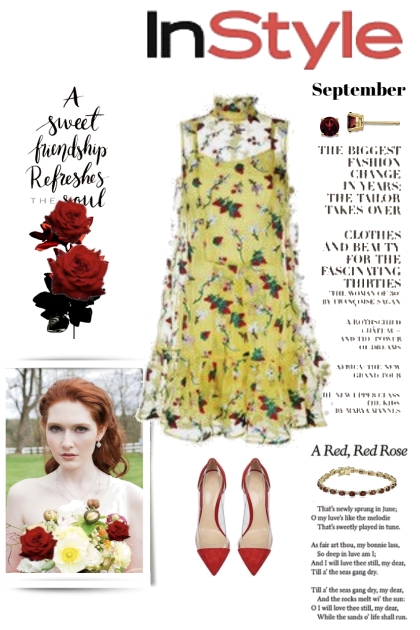 INSTYLE with Red Roses- Fashion set