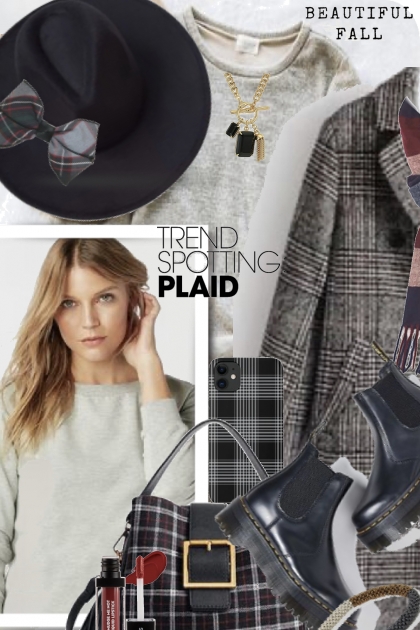 Beautiful Fall Trend Spotting Plaid- Modekombination