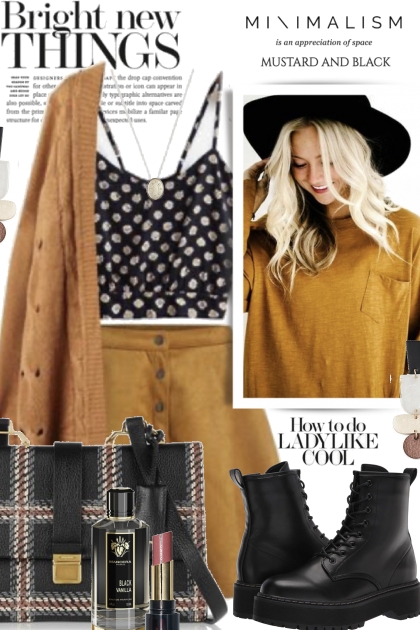 Bright New Things with Mustard and Black- Fashion set