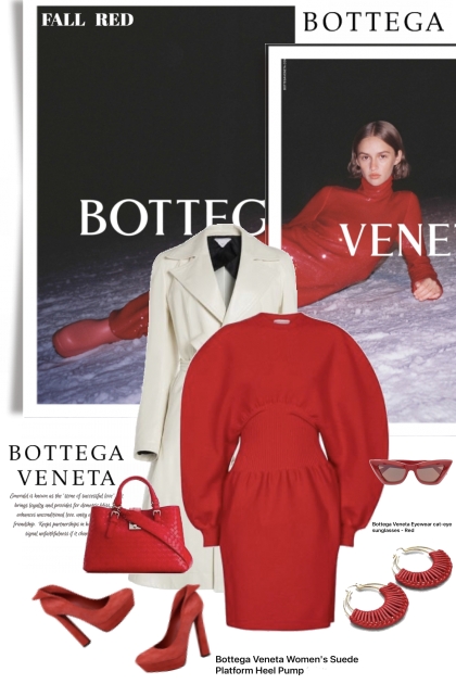 Fall in Love with Bottega Red- combinação de moda