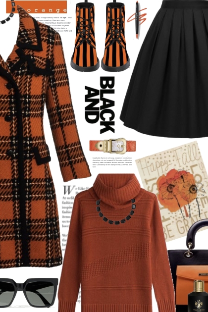 Black and Orange- Combinaciónde moda