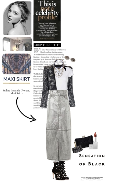 Tees and Maxi Skirts- combinação de moda