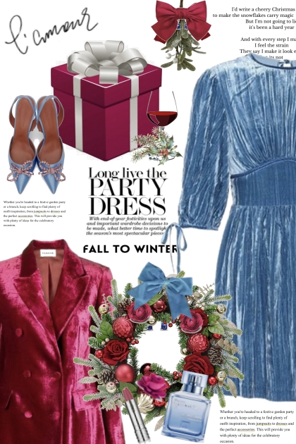 Fall to Winter Velvet Party Dress- Fashion set